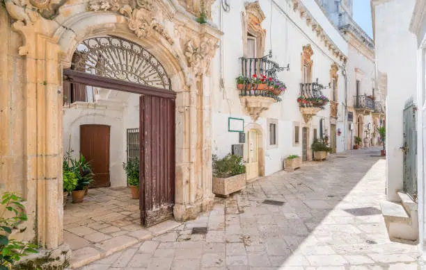 Scenic sight in Locorotondo, Bari Province, Apulia, southern Italy.