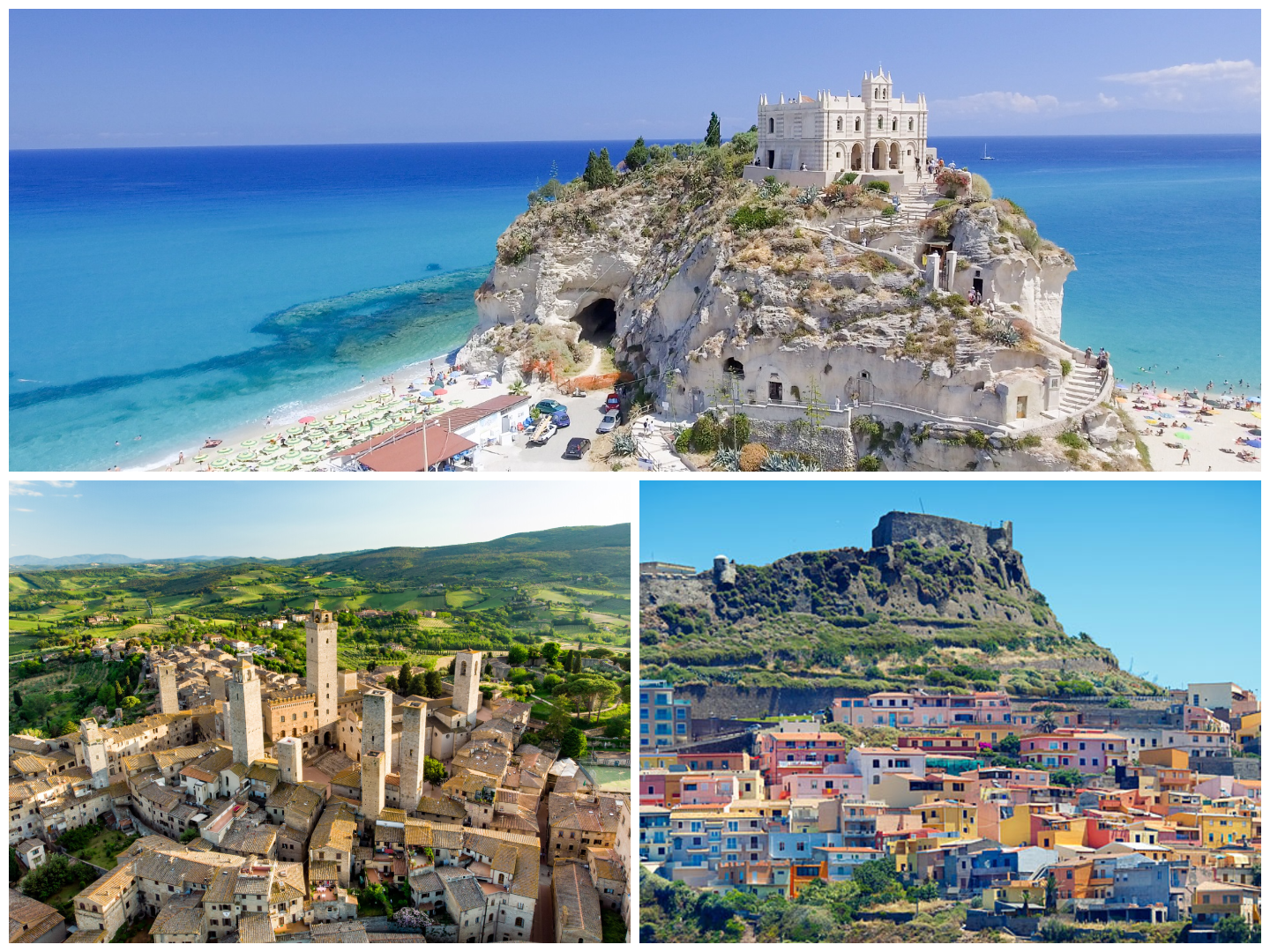 Tropea-San-imignano-and-Castelsardo