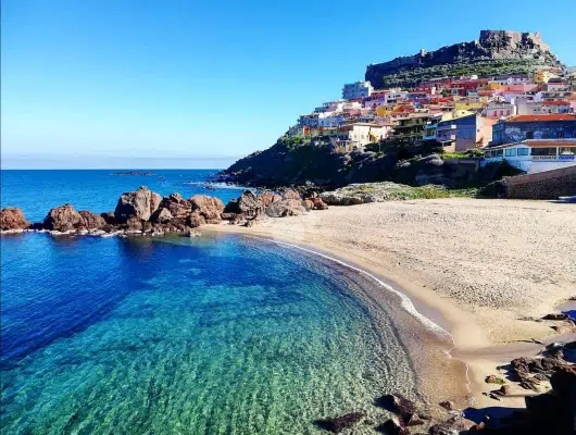 Castelsardo - View from the Marina di Castelsardo beach