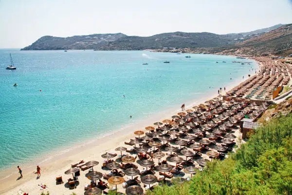 Elia beach on Mykonos