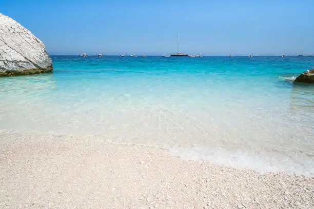 Famous Cala Mariolu at Gulf of Orosei in Sardinia, Italy