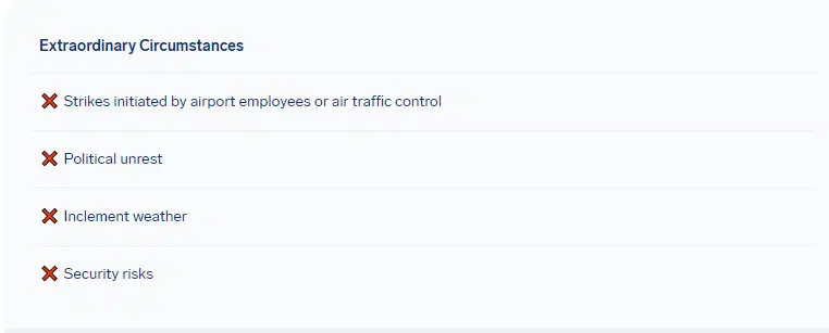 What’s Not Covered - Extraordinary Circumstances
