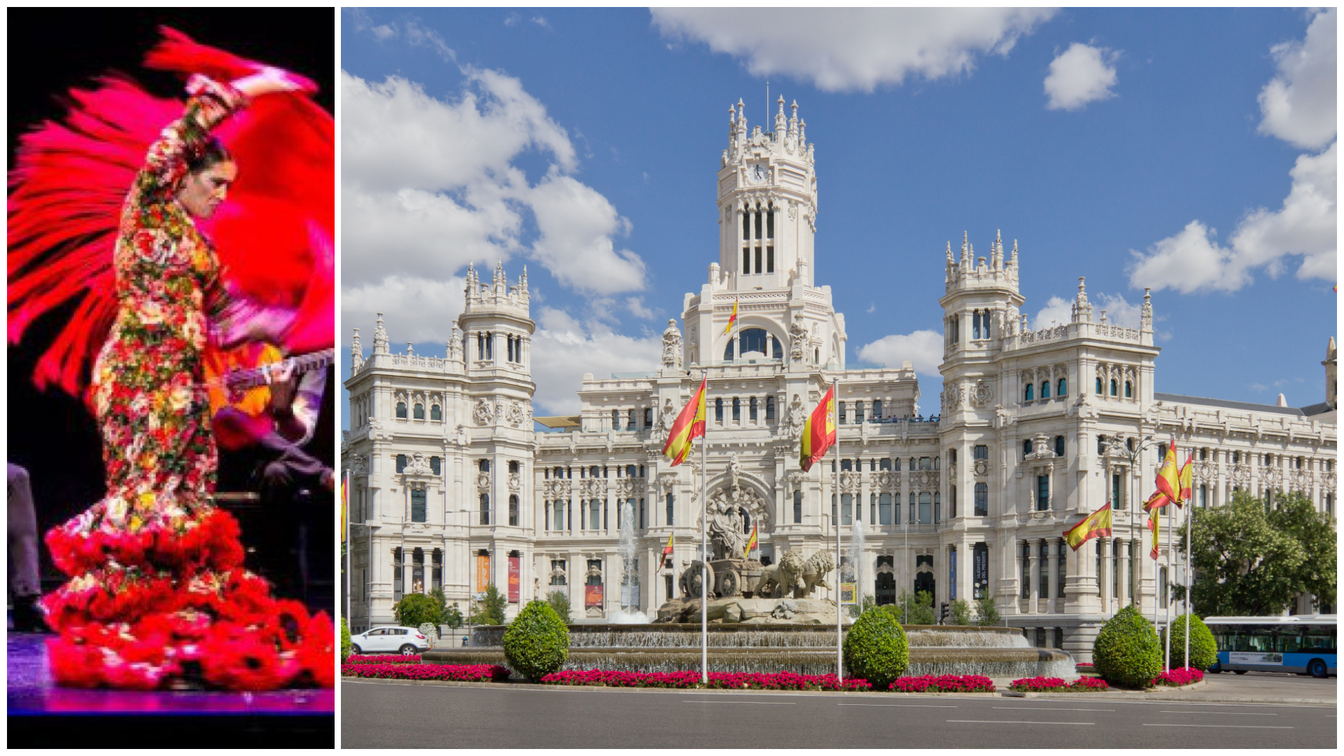 Flamenco show and Palace Cibeles in Madrid