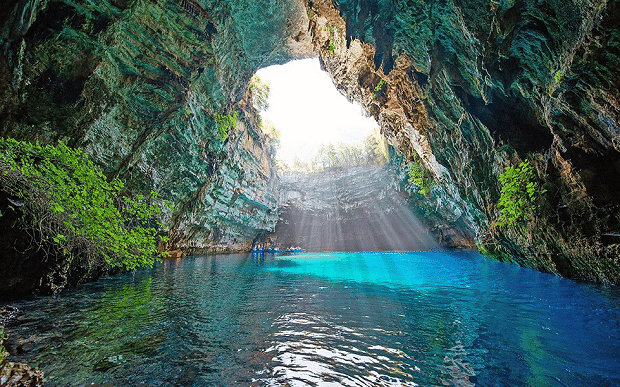 The unique beauty of the Melissani cave