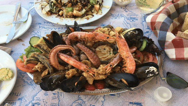 Seafood in Kefalonia