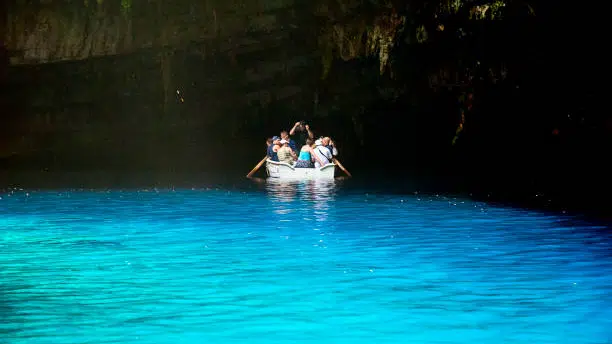 The unique beauty of the Melissani cave