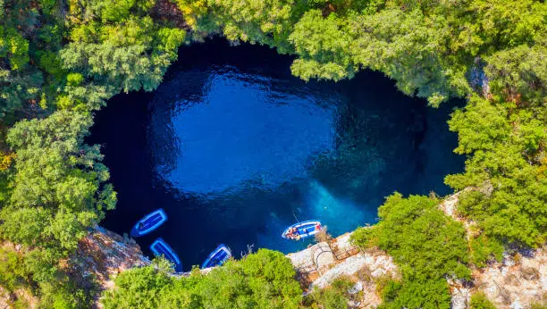 The unique beauty of the Melissani cave