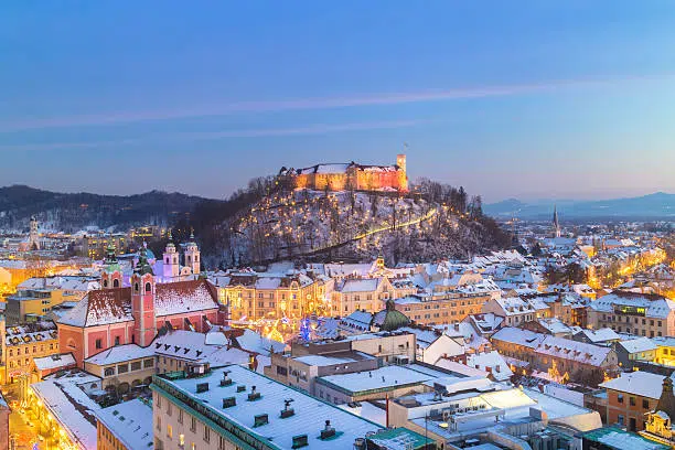 Explore Ljubljana - Ljubljana and its caste in the winter