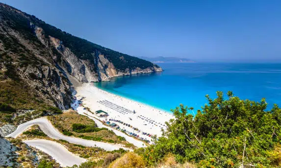 Top beaches in Ionian islands - Myrtos beach