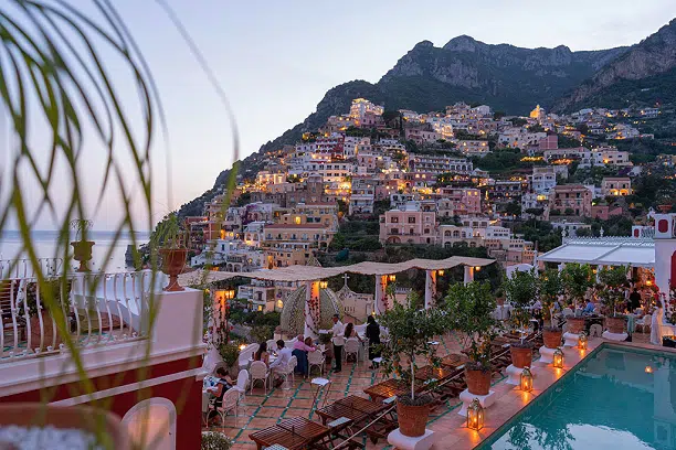 Discover the charming Positano - view from La Sirenuse Hotel