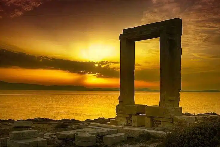 Naxos Travel Guide - Portara at sunset