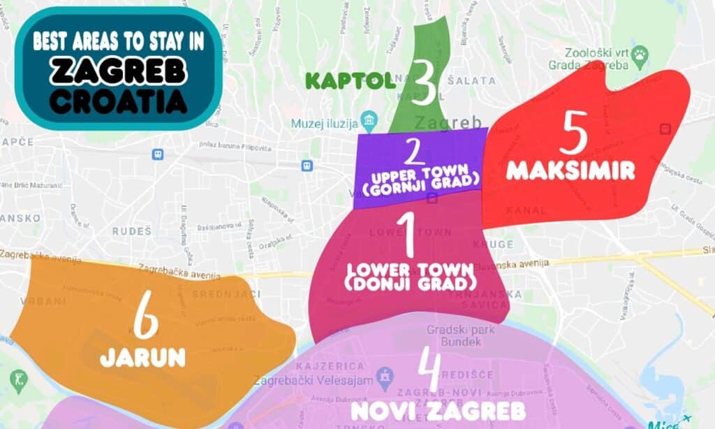 Best areas to stay in zagreb