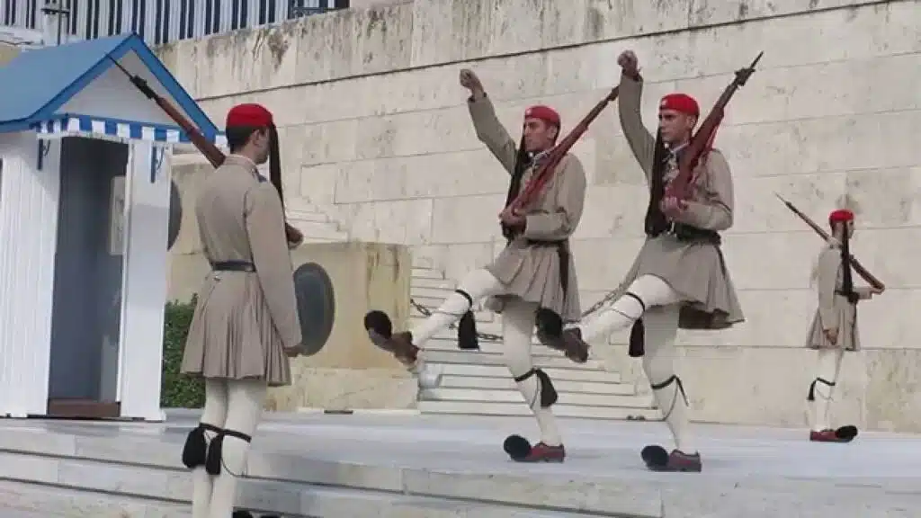 Changing of the guards on Syntagma square