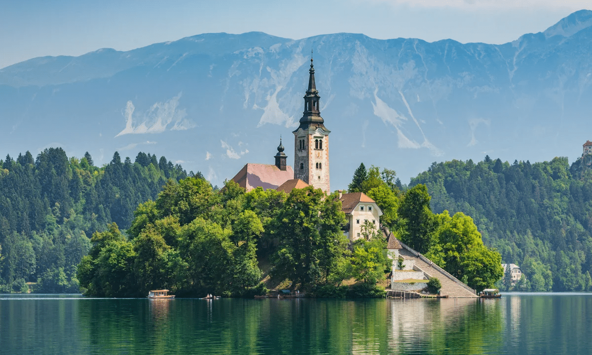 Bled island in Slovenia