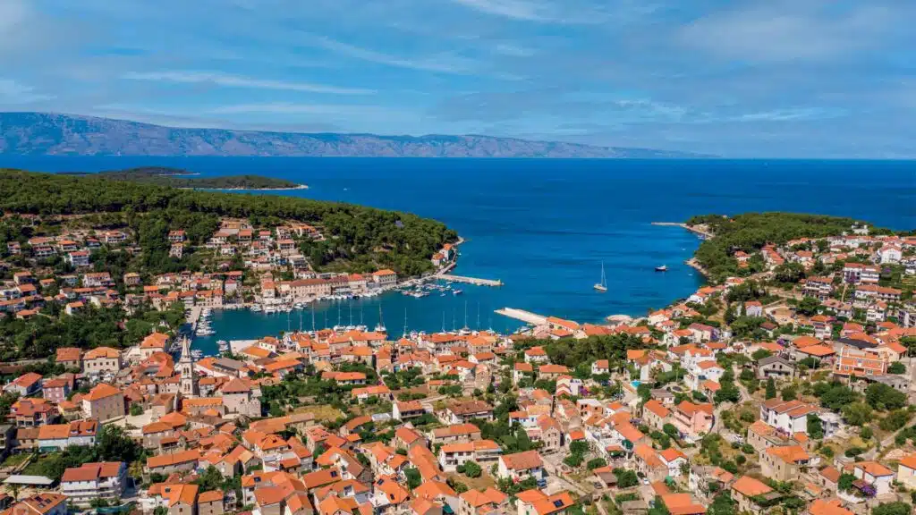 The town of Jelsa on Hvar