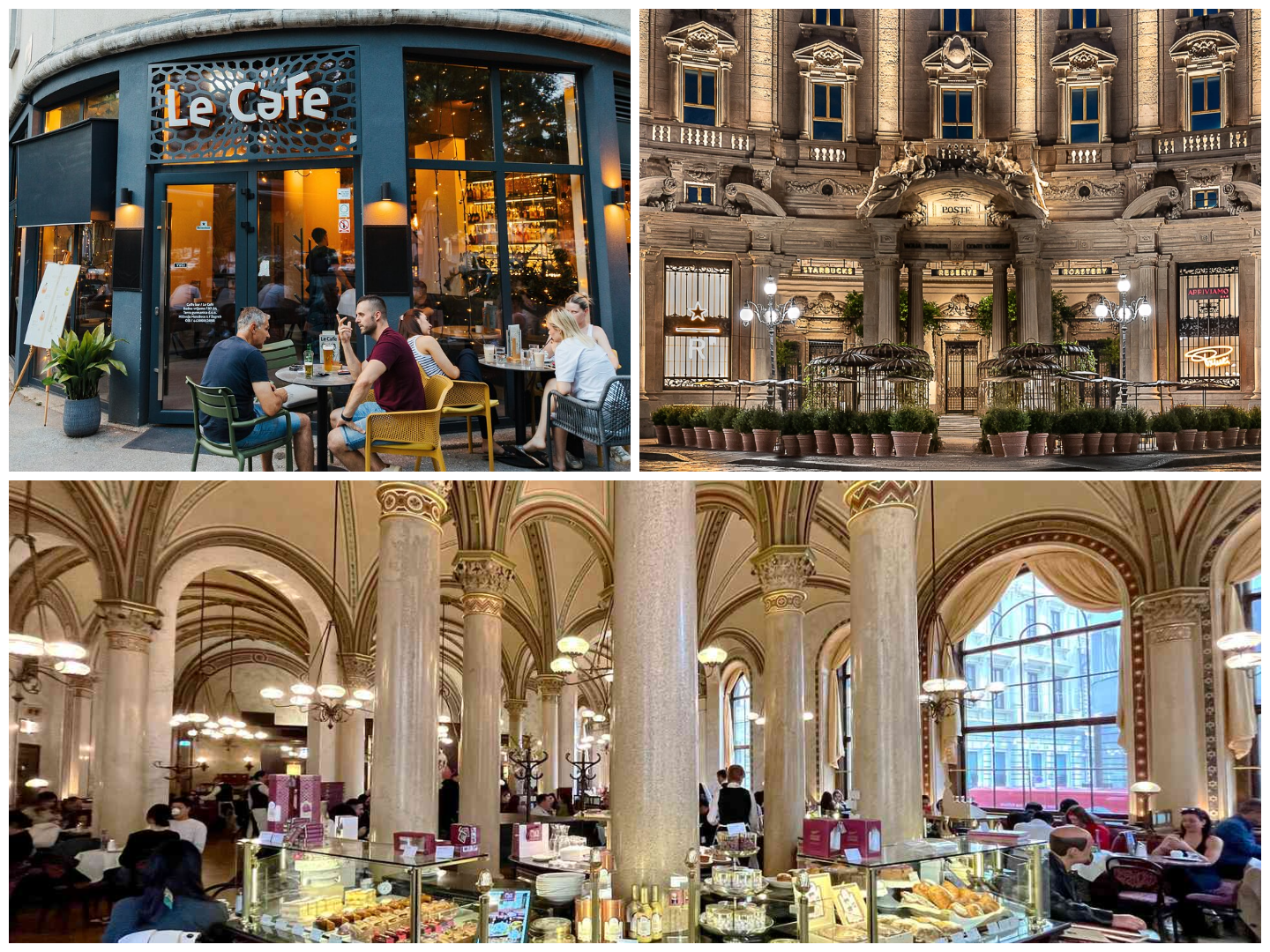 Milan and Vienna coffee houses