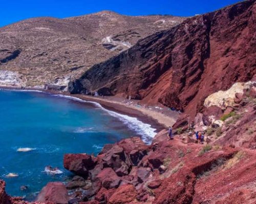 Most beautiful Greek beaches -Red Beach on Santorini